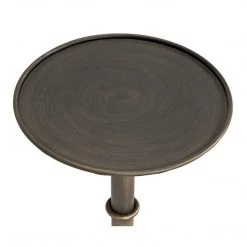 Noir Furniture Accent Tables Noir Tini Side Table, Metal With Aged Brass Finish