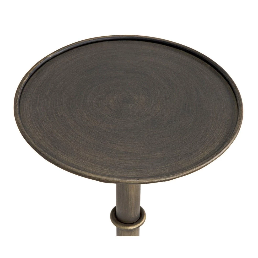 Noir Furniture Accent Tables Noir Tini Side Table, Metal With Aged Brass Finish