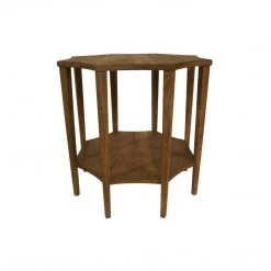 Noir Furniture Noir Ariana Side Table, Dark Walnut