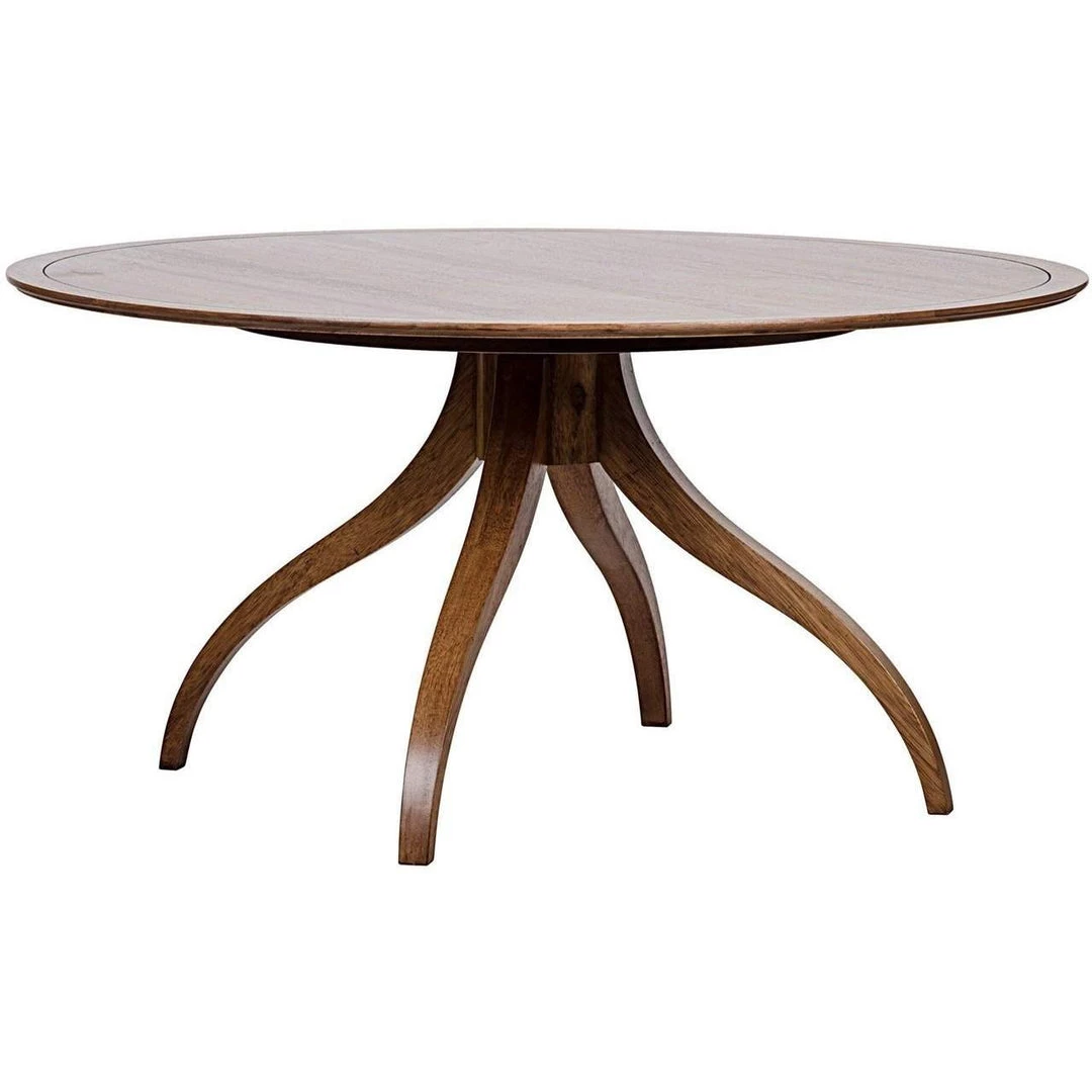 Noir Furniture Noir Vera Dining Table, Dark Walnut