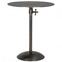 Noir Furniture Noir Felix Side Table, Gun Metal Finish
