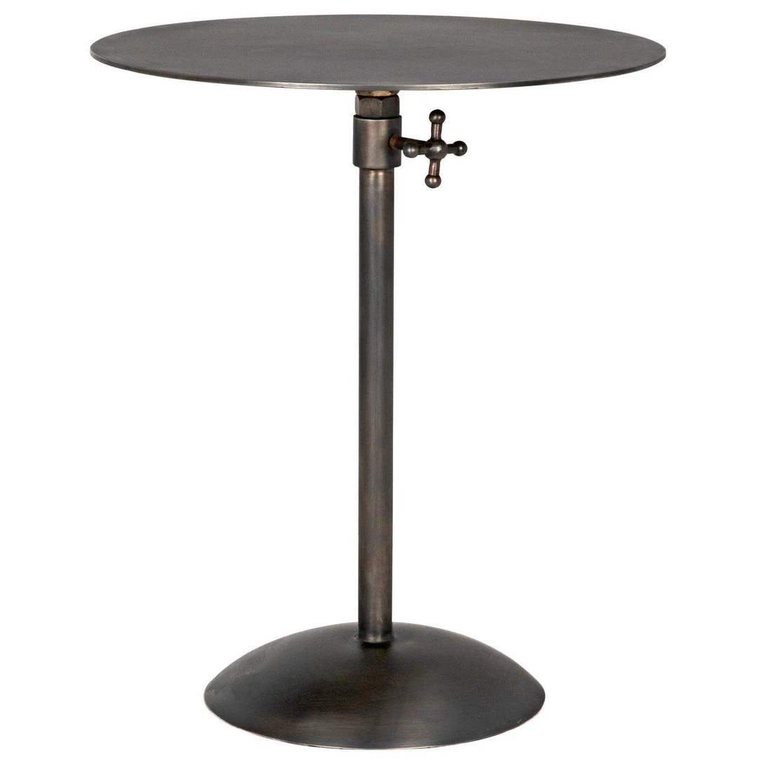 Noir Furniture Noir Felix Side Table, Gun Metal Finish