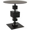 Noir Furniture Accent Tables Noir Gropius Side Table, Black Steel