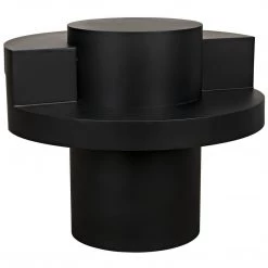 Noir Furniture Accent Tables Noir Ground Control Side Table, Black Steel