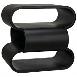 Noir Furniture Noir Nada Side Table, Black Steel