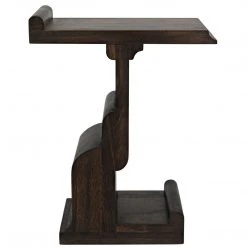 Noir Furniture Noir Momo Side Table, Ebony Walnut Accent Tables