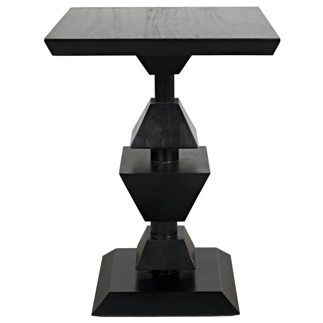 Noir Furniture Accent Tables Noir Majesty Side Table, Hand Rubbed Black