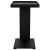Noir Furniture Noir Ledge All Metal Side Table, Black Steel Accent Tables