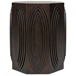 Noir Furniture Noir Jules Side Table, Ebony Walnut Accent Tables