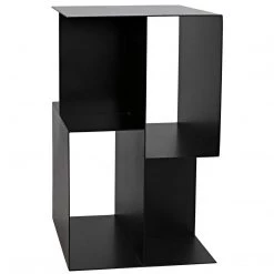 Noir Furniture Noir Memento Side Table, Black Steel Accent Tables