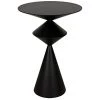 Noir Furniture Noir Zasa Side Table, Black Steel Accent Tables