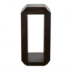 Noir Furniture Noir Theodora Side Table, Ebony Walnut Accent Tables