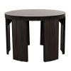 Noir Furniture Noir Fluted Side Table, Pale With Light Brown Trim