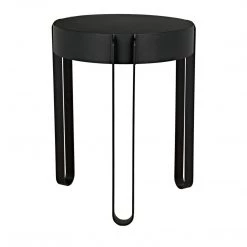 Noir Furniture Noir Marcellus Side Table, Black Metal Accent Tables