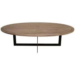 Noir Furniture Coffee Tables Noir Gauge Coffee Table, Metal & Washed Walnut