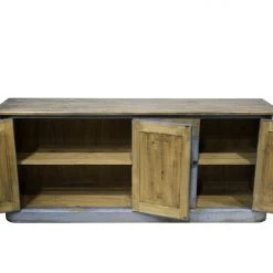 Olde Door Company Amelia Buffet Antique Blue Top & Distressed Light Blue Base Cabinets