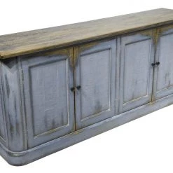 Olde Door Company Amelia Buffet Antique Blue Top & Distressed Light Blue Base Cabinets