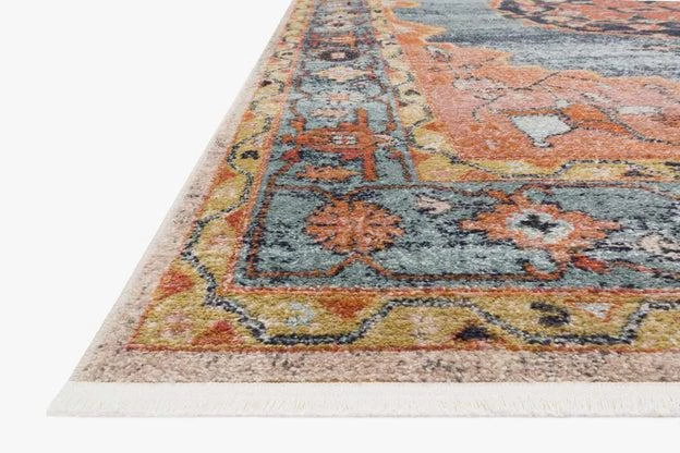 Loloi Rugs Joanna Gaines Graham Rug Collection - GRA-02 Blue/Sunrise