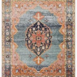 Loloi Rugs Joanna Gaines Graham Rug Collection - GRA-02 Blue/Sunrise