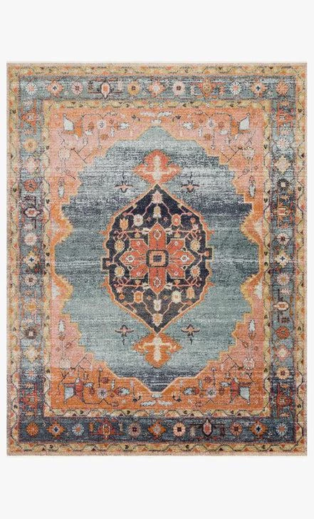 Loloi Rugs Joanna Gaines Graham Rug Collection - GRA-02 Blue/Sunrise