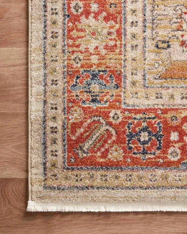 Loloi Rugs Joanna Gaines Graham Rug Collection - GRA-03 Persimmon/Ant.Ivory