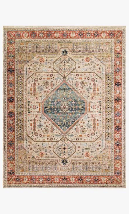 Loloi Rugs Joanna Gaines Graham Rug Collection - GRA-03 Persimmon/Ant.Ivory