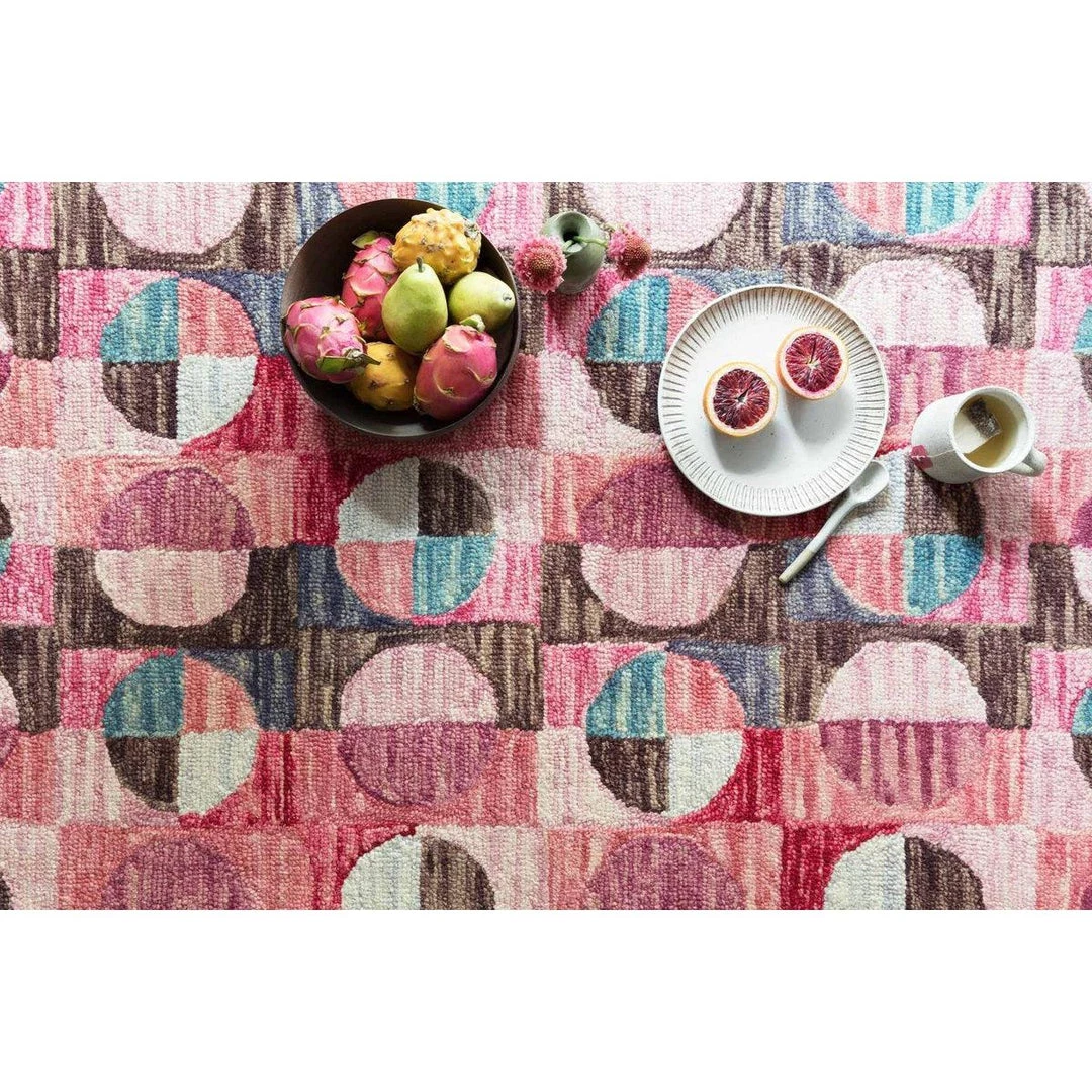 Loloi Rugs Justina Blakeney Rugs - Hallu - HAL-06 BERRY/CHARCOAL