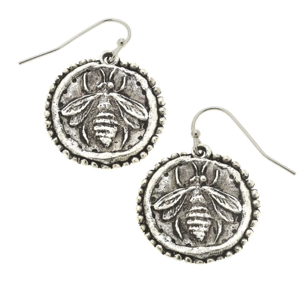 Susan Shaw Jewelry Susan Shaw Handcast Silver Bee Earrings