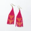 Ink + Alloy Jewelry Hot Pink With Coral Triangles Earrings
