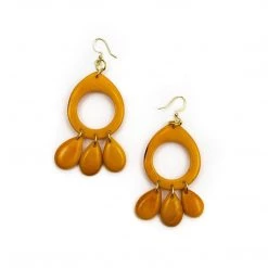 Organic Tagua Jewelry Isa Earrings