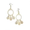 Organic Tagua Jewelry Isa Earrings