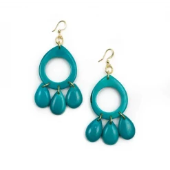 Organic Tagua Jewelry Isa Earrings