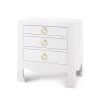 Bungalow 5 - Jacqui 3-Drawer Side Table In White Grasscloth