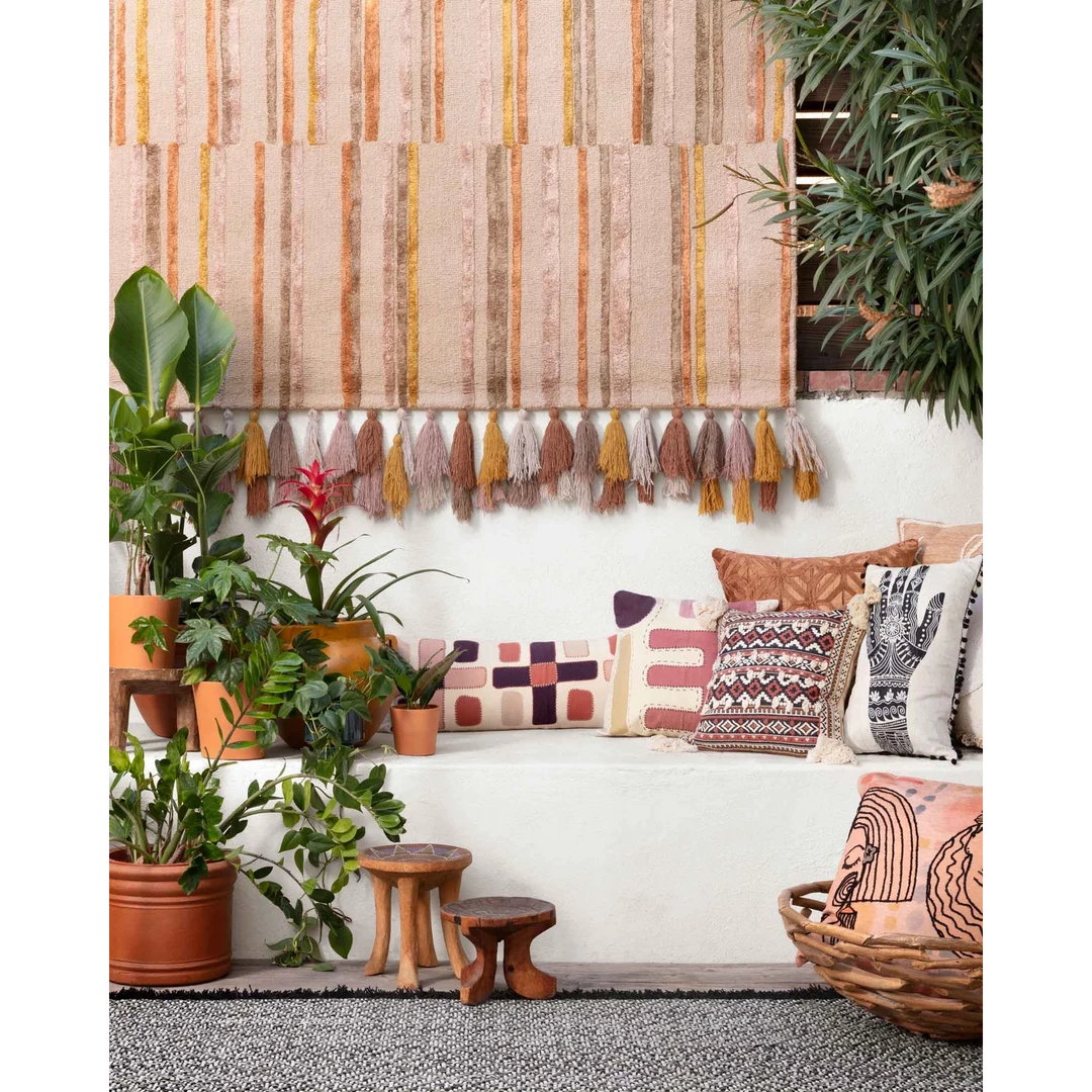 Loloi Rugs Justina Blakeney Jamila Rug Collection - JAA-02 Oatmeal/Santa Fe Spice