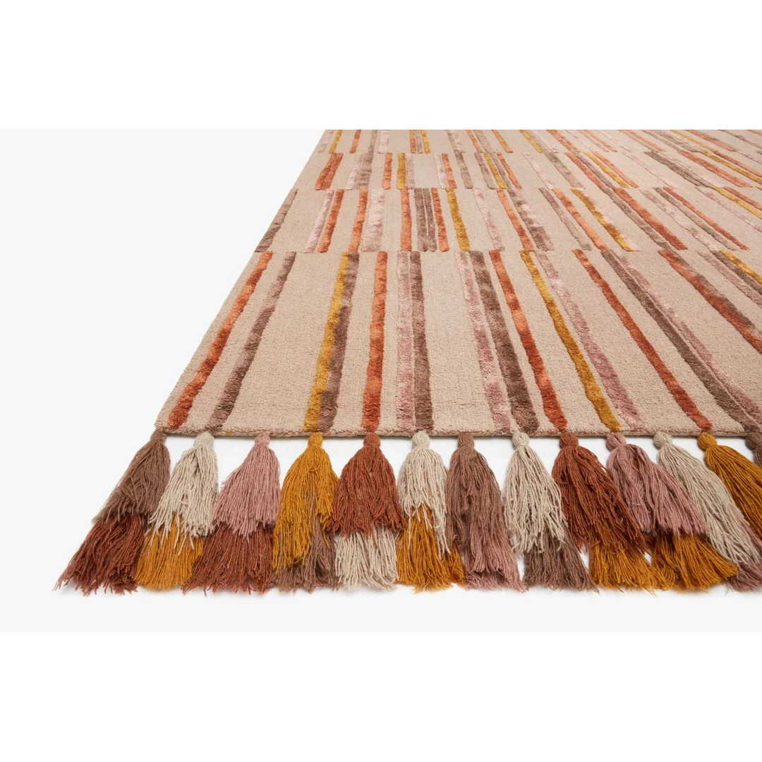 Loloi Rugs Justina Blakeney Jamila Rug Collection - JAA-02 Oatmeal/Santa Fe Spice