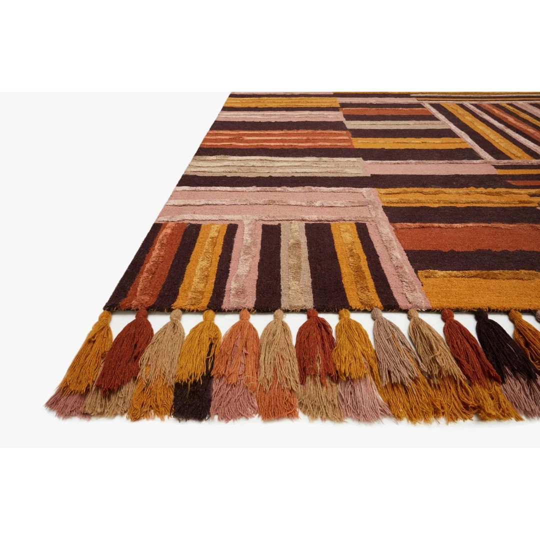 Loloi Rugs Justina Blakeney Jamila Rug Collection - JAA-04 Spice/Bordeaux