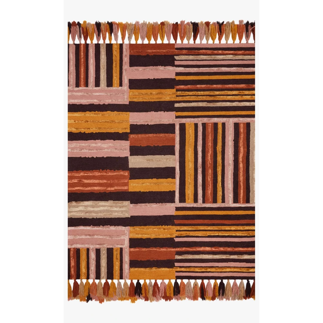 Loloi Rugs Justina Blakeney Jamila Rug Collection - JAA-04 Spice/Bordeaux