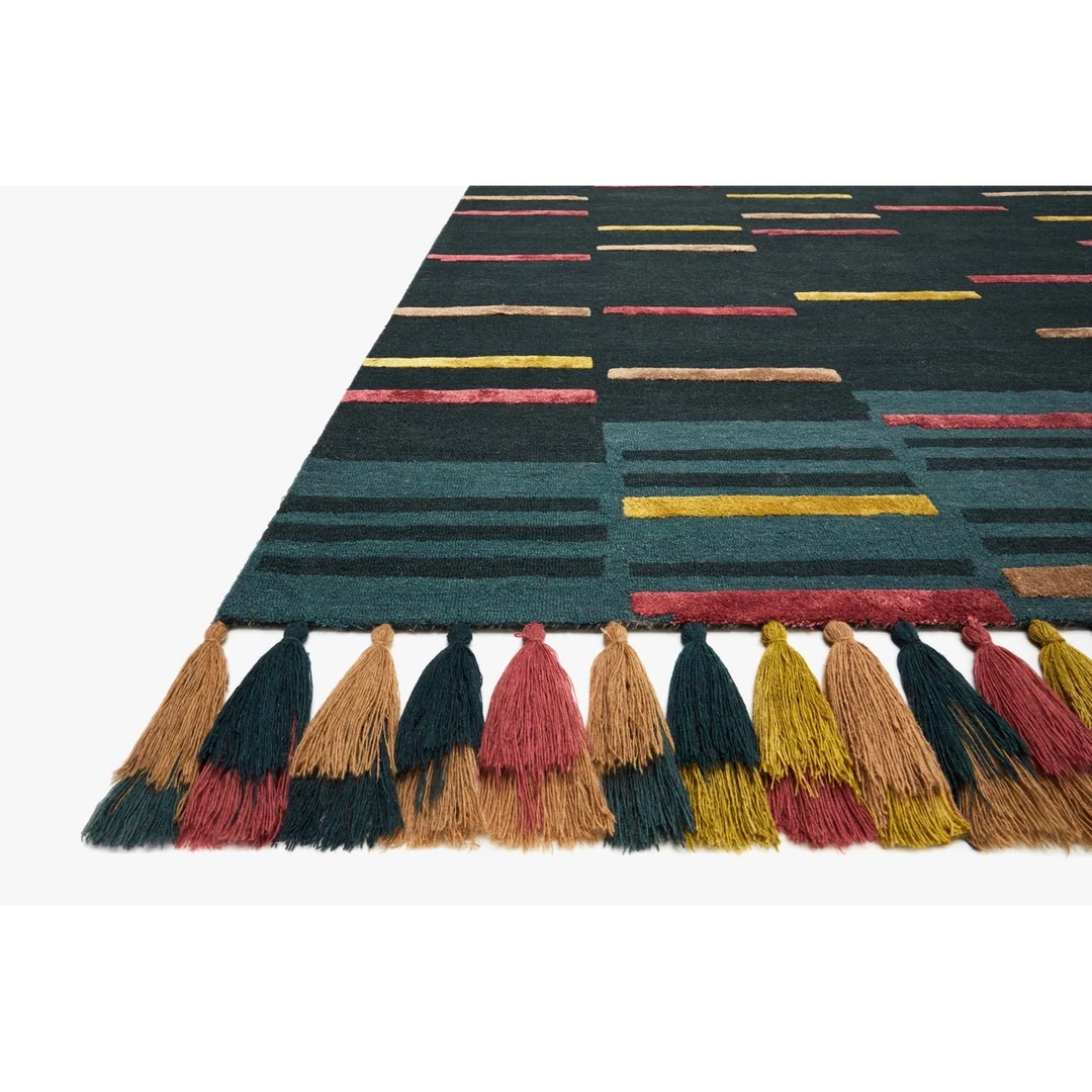 Loloi Rugs Justina Blakeney Jamila Rug Collection - JAA-03 Teal/Sunset