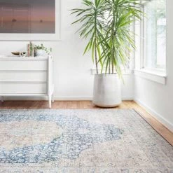 Loloi Rugs Layla Collection - LAY-07 Blue/Tangerine