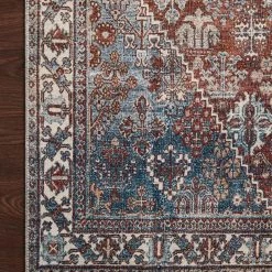 Loloi Rugs Joanna Gaines Lenna Rug Collection - LEA-04 Brick/Sky