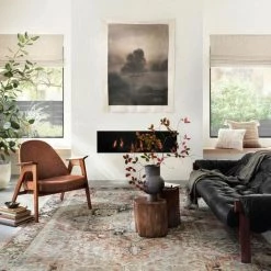 Loloi Rugs Joanna Gaines Lenna Rug Collection - LEA-03 Rust/Charcoal