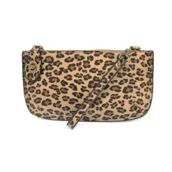 Joy Accessories Leopard Crossbody Wristlet Clutch