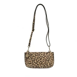 Joy Accessories Leopard Crossbody Wristlet Clutch