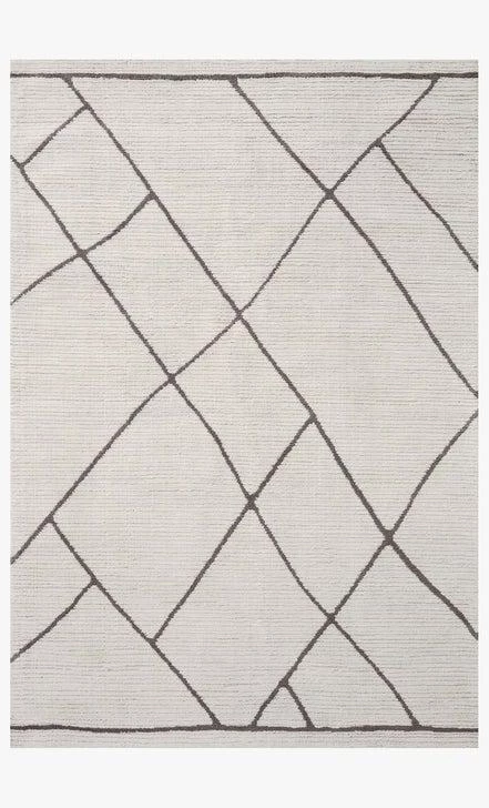Loloi Rugs Joanna Gaines Logan Rug Collection - LOG-01 Ivory / Charcoal