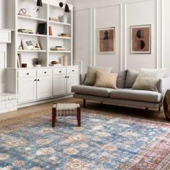 Loloi Rugs Loren Collection - LQ-01 Blue/Brick