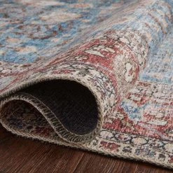 Loloi Rugs Loren Collection - LQ-01 Blue/Brick