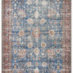Loloi Rugs Loren Collection - LQ-01 Blue/Brick