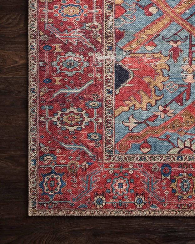 Loloi Rugs Loren Collection - LQ-10 Blue/Red