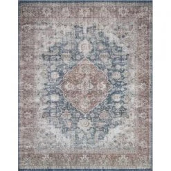 Loloi Rugs Joanna Gaines Lucca Rug Collection - LF-10 Denim/Terracotta
