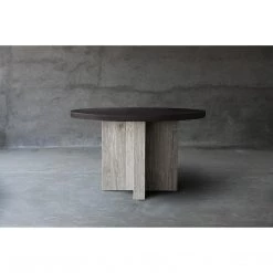Organic Restoration Concrete Top Dining Table - T Base